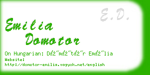 emilia domotor business card
